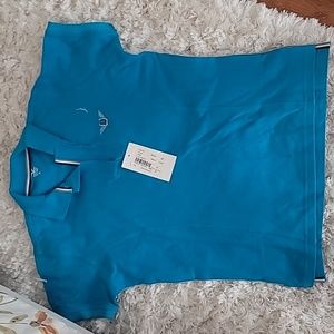 Tuffrider equestarian blue cotton polo shirt sz small